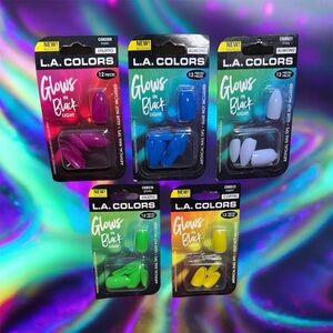 L.A. Colors Neon Black Light Press On Nails Set